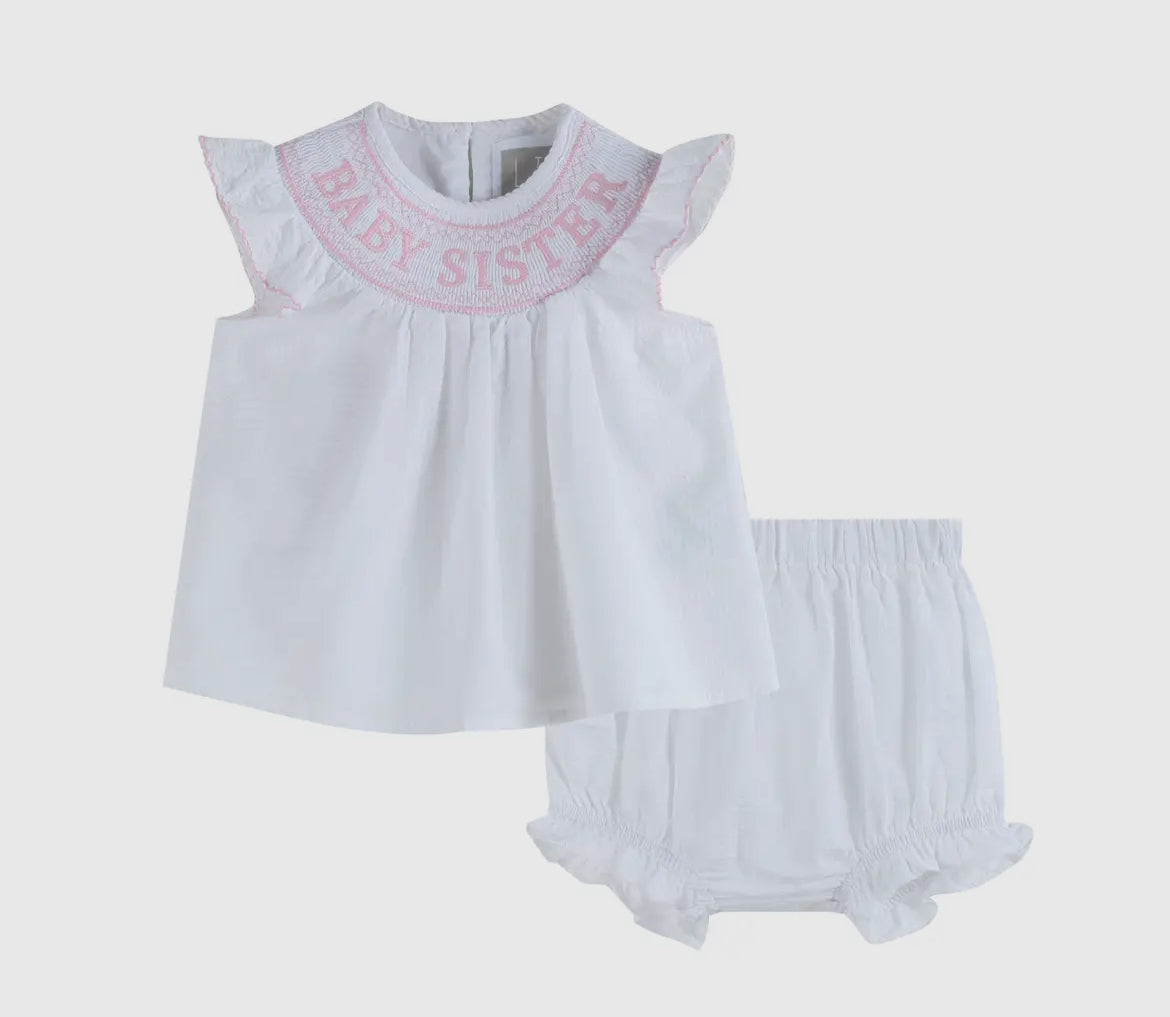 Baby Sister Smock Diaper Set