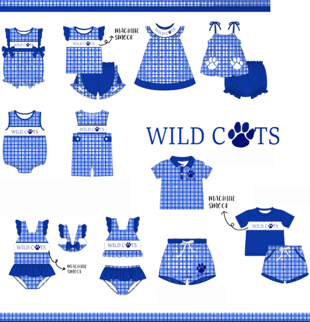 Wildcats Smock and Appliqué Infant Sizes