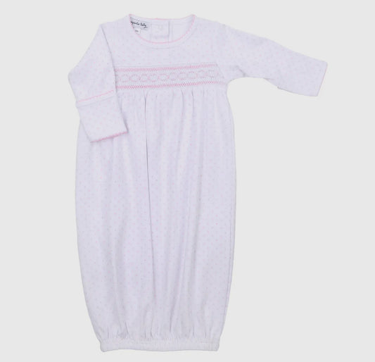 Mini Dots Smocked Pima Gown