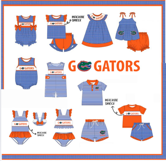 Go Gators Smock and Appliqué Infant Sizes