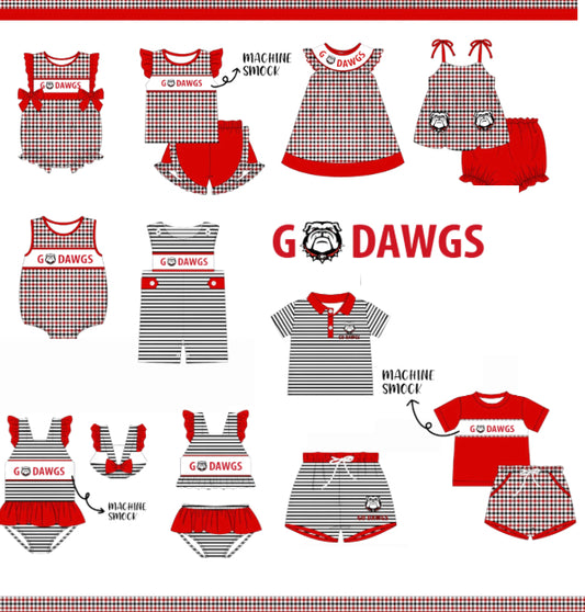 Go Dawgs Smock and Appliqué Infant Sizes