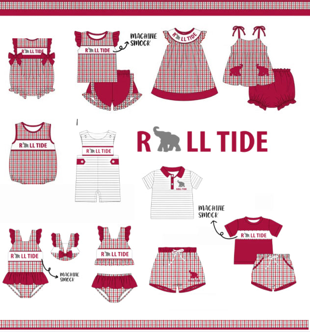 Roll Tide Smock and Appliqué Infant Sizes